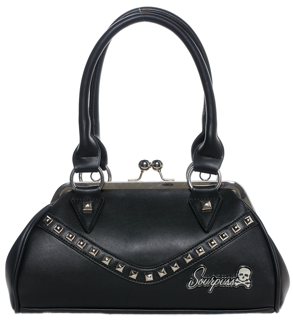 Sourpuss Dollface Studded Rockabilly Gothic Punk Pinup Purse