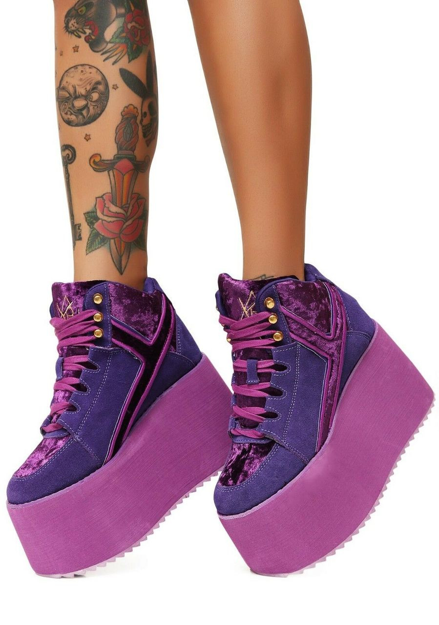 YRU Qozmo High Top 2 Purple Velvet 