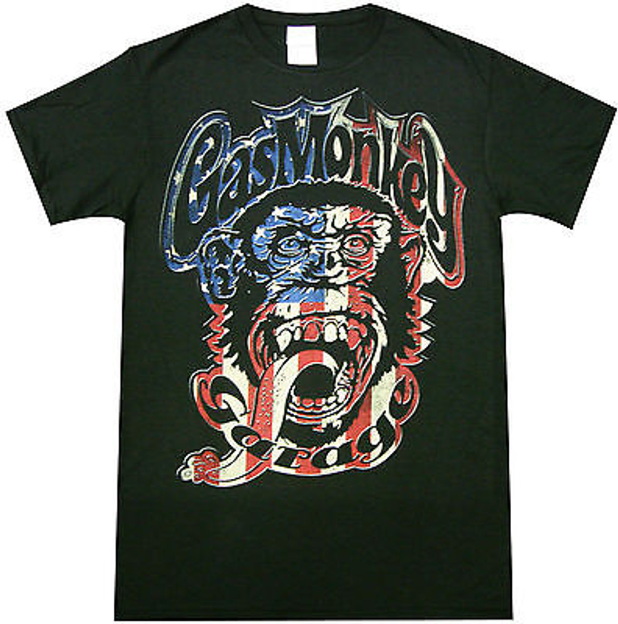 Gas Monkey Garage Americana Sweat Beers Fast N Loud Dallas Texas T Tee Shirt