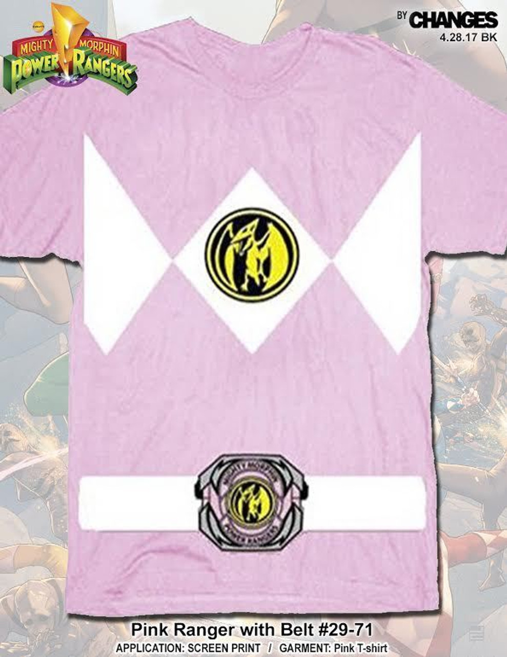  Power Rangers Pink Ranger Women's T Shirt : Clothing, Shoes &  Jewelry