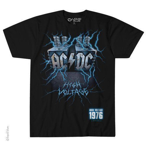 AC/DC Live Wire High Voltage Electricity Rock Roll Music Band T