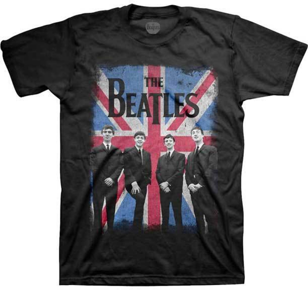 The Beatles Union Jack Distressed British Flag Classic Rock T Shirt ...