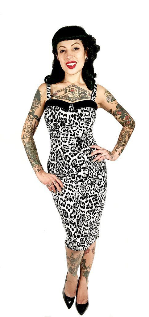 rockabilly leopard dress