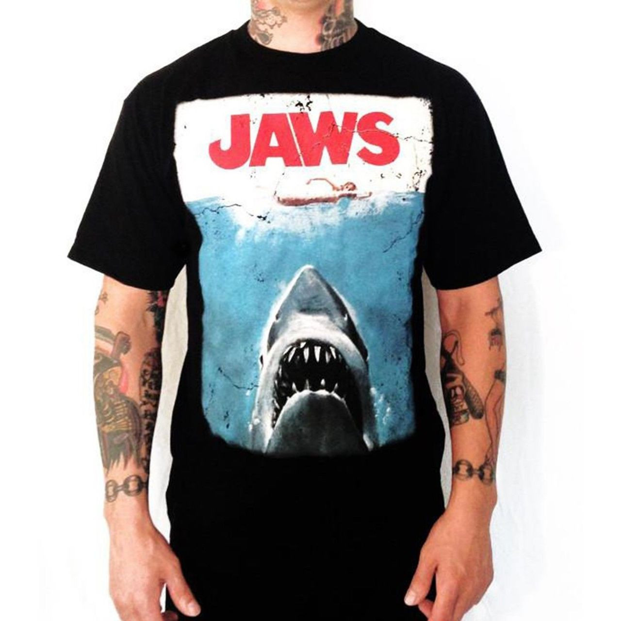 Jaws Adult V-Neck T-Shirt DC Comics Jaws Adult V-Neck T-Shirt DC Comics