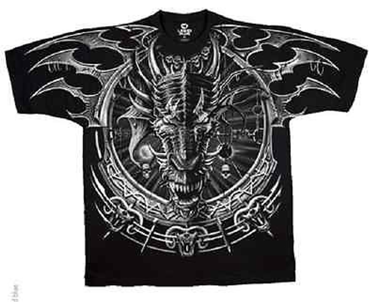 sigte straf Forstad Dragon Catcher Fire Breathing Mythical Silver Dark Fantasy Mens T Shirt  S-6Xl - Fearless Apparel