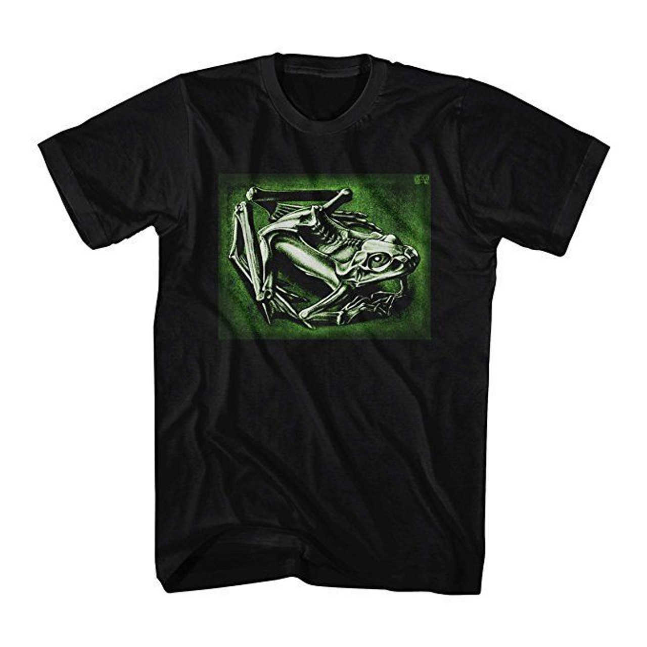 M C Escher Frog Amphibian Artwork Illusion Art Black Men S Adult