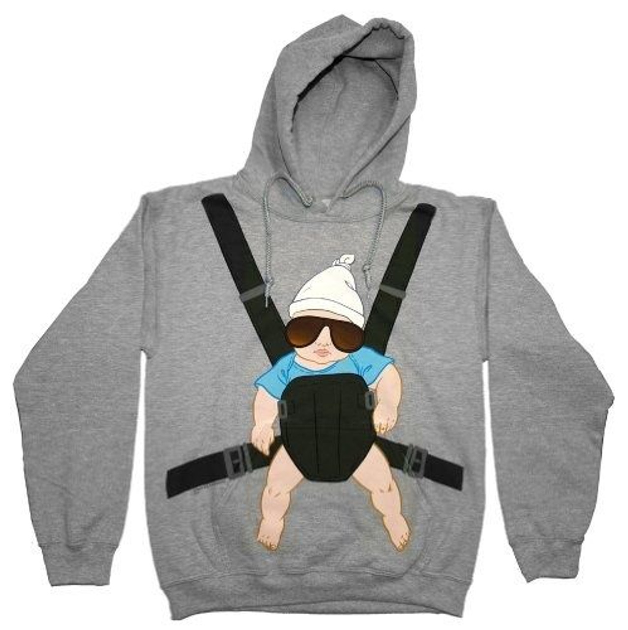 Mens hoodie deals baby carrier
