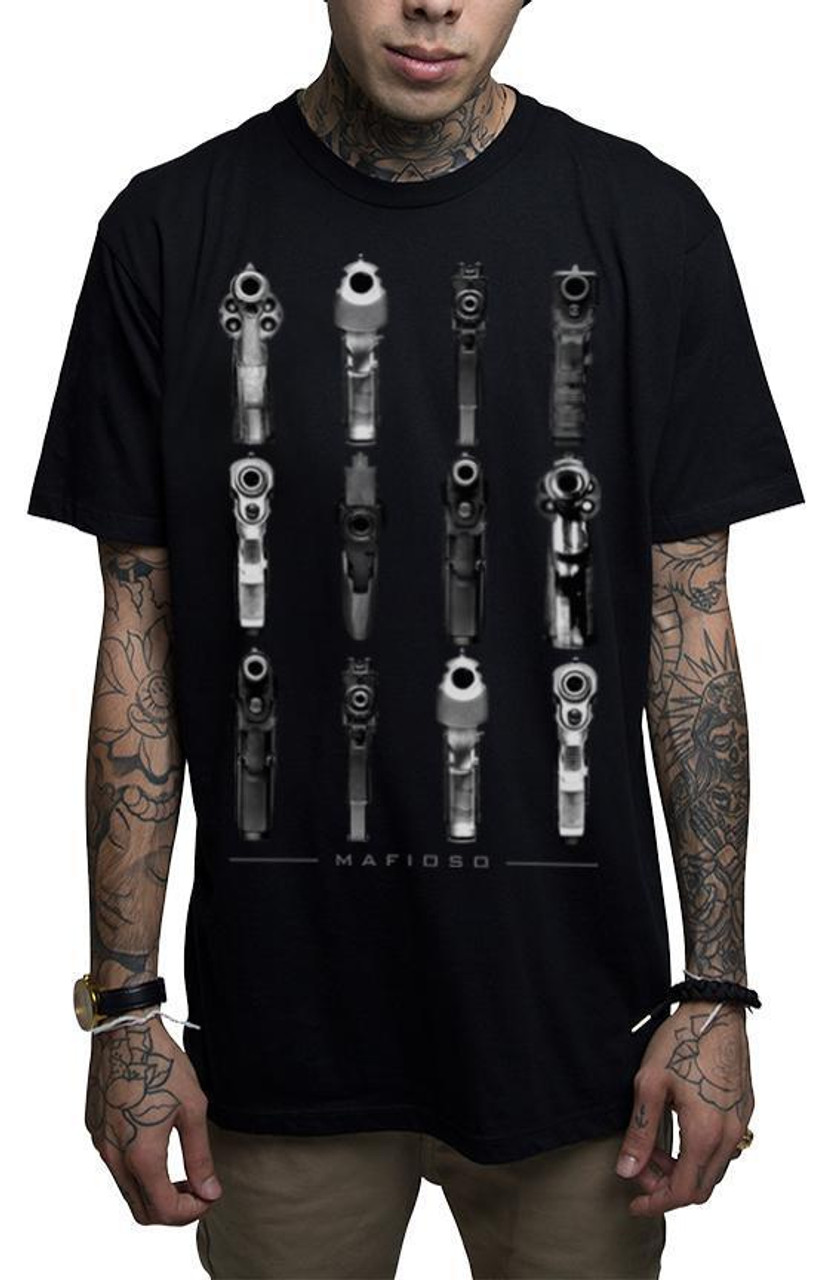 Mafioso Gun Barrels Loaded Weapons Urban Gangster Skate Tattoo Sweatshirt Hoodie