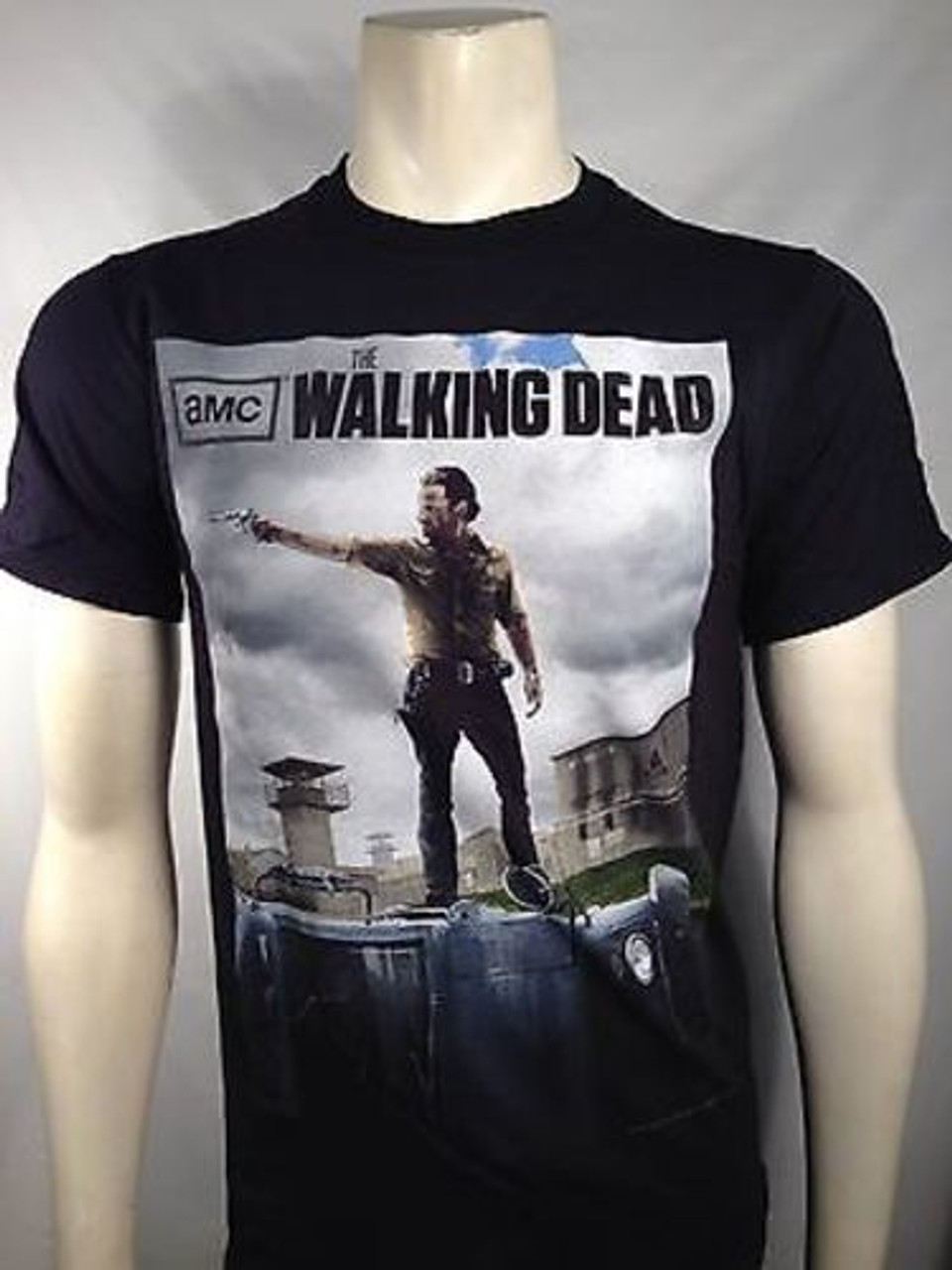 TG S-XL The Walking Dead-Zombie Walker Logo T-SHIRT BIANCO 