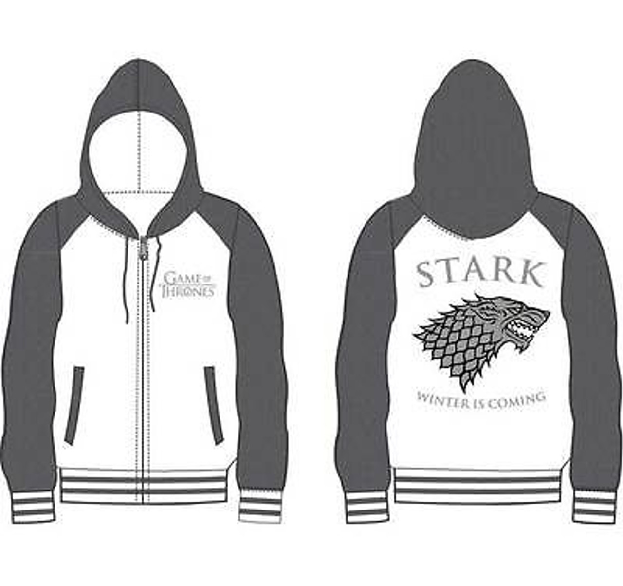 Game Of Thrones Starks Winter Is Coming Wolf Scary Zip Hoodie