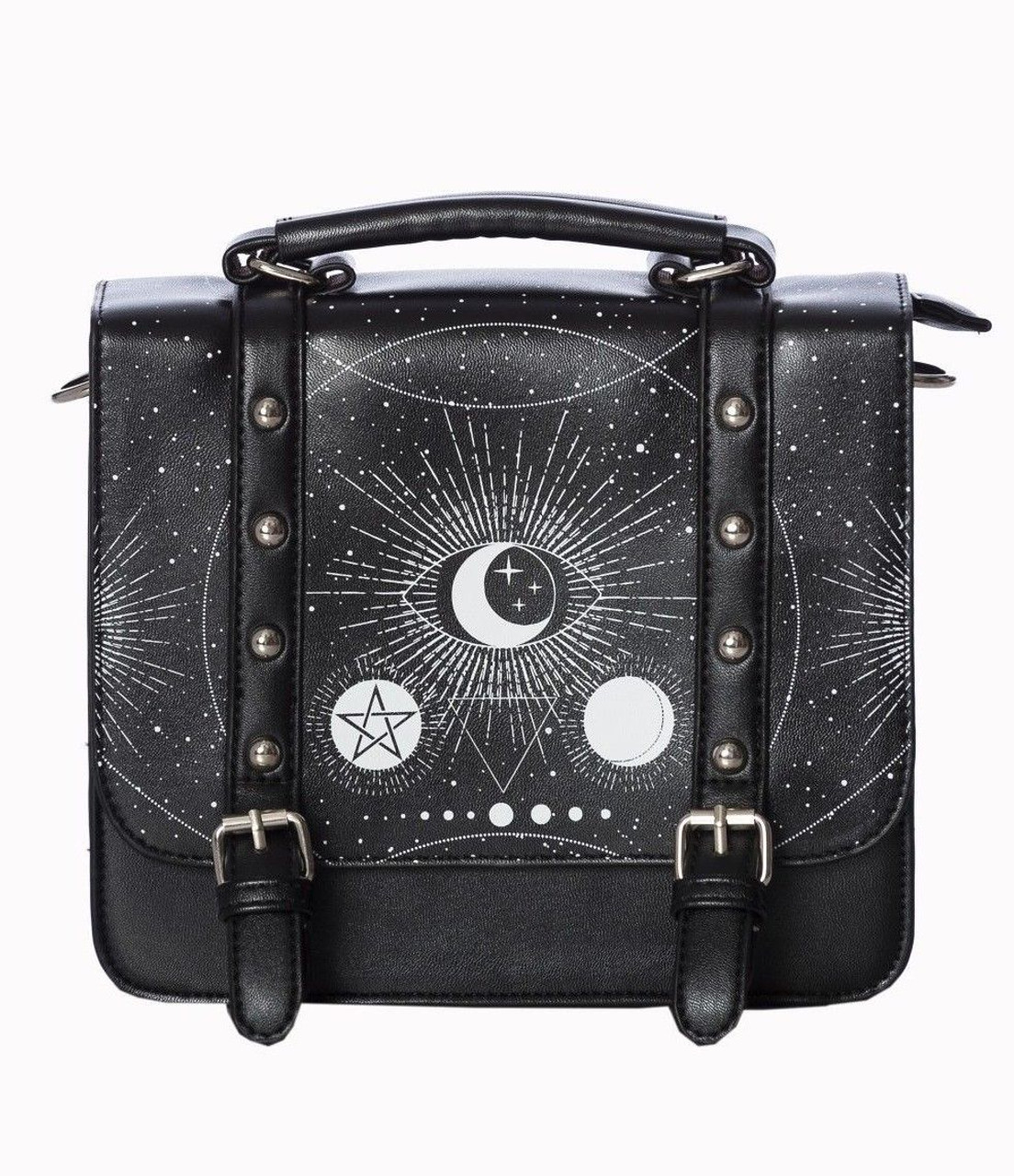 Banned Pentagramm Bag Goth Okkult Tasche Handtasche Gothik Punk 