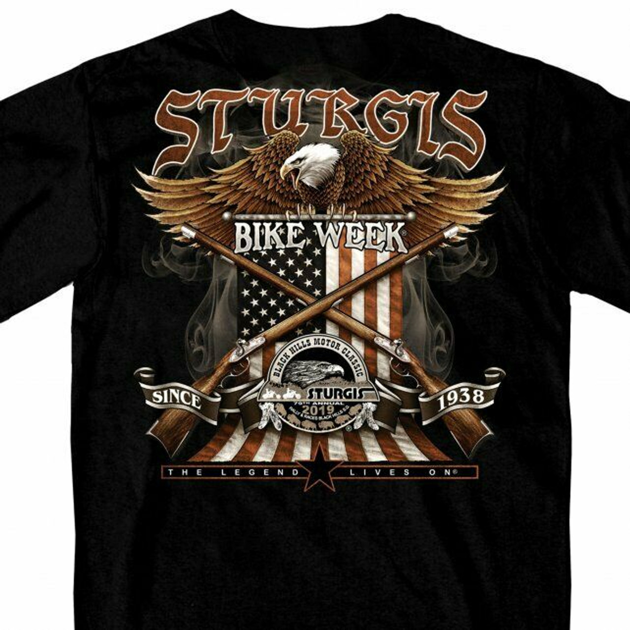 Official 2019 Sturgis Motorcycle Rally We The People Usa Flag T