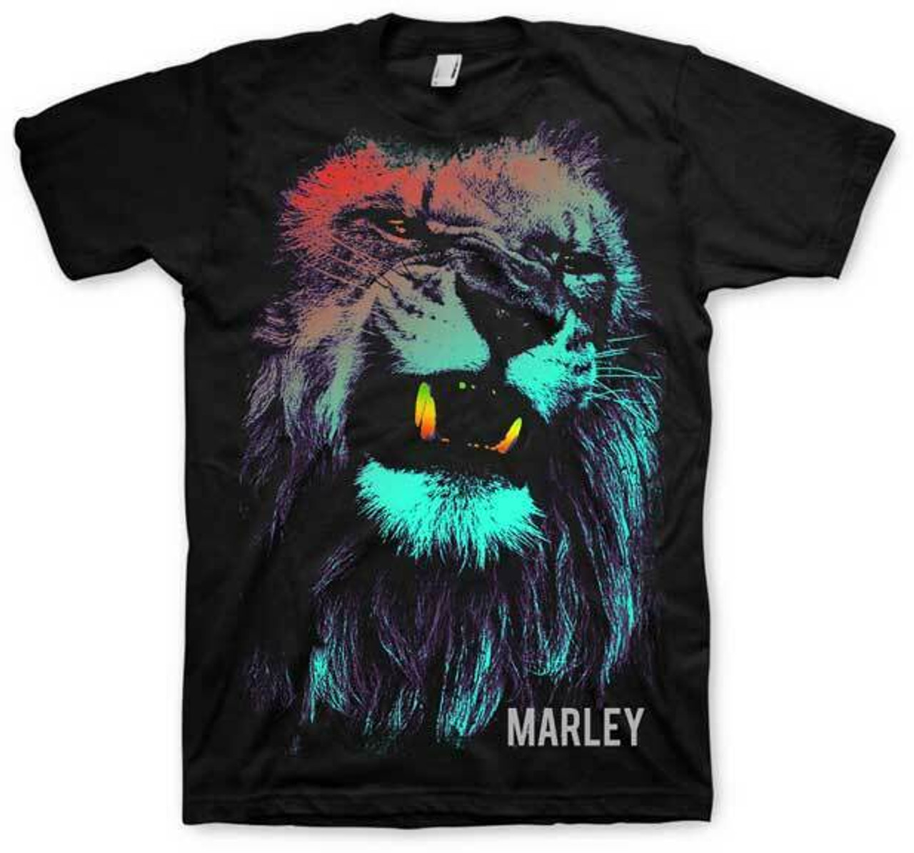 Zion Rootswear Bob Marley Colored Lion Reggae Rasta Ska Music T