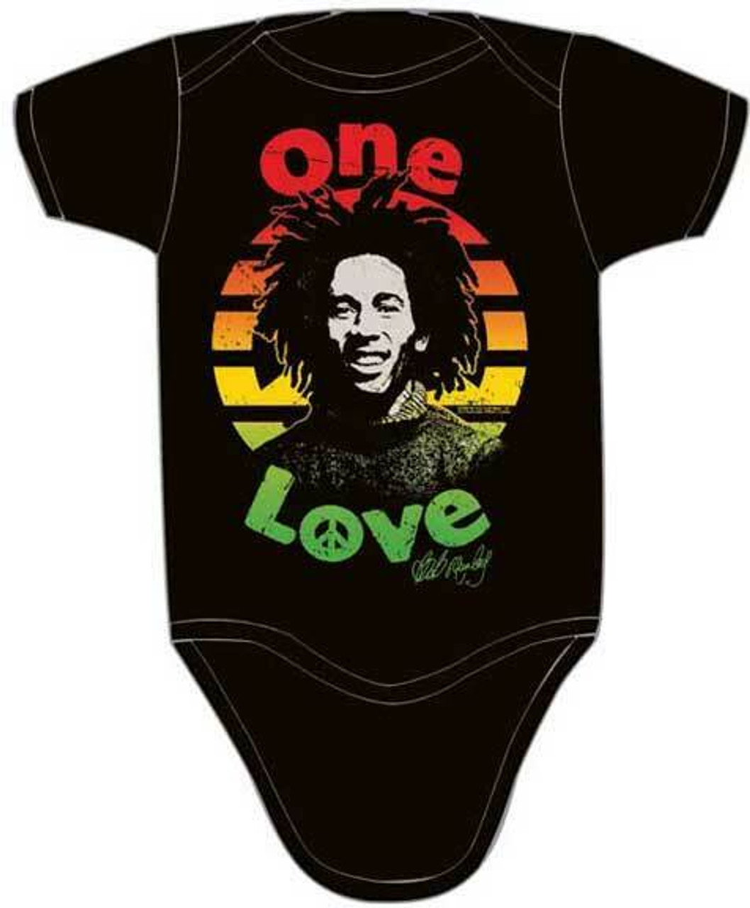 Zion Rootswear Bob Marley Peace Creeper Infant One Piece Romper ...