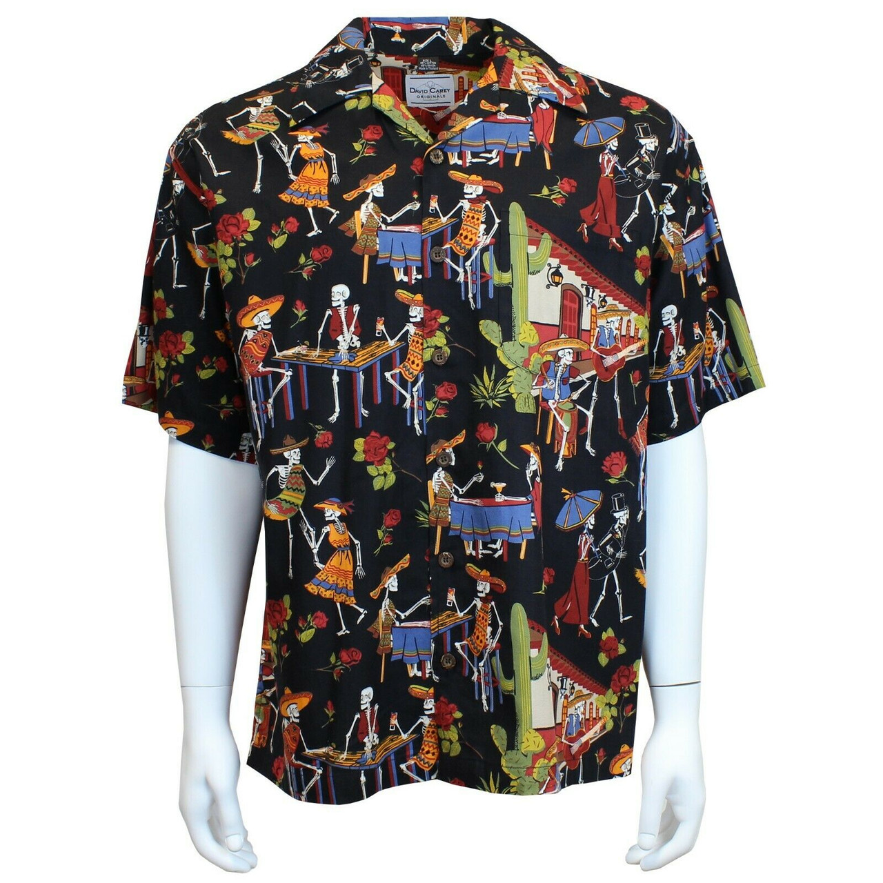 sugar skull hawaiian shirt