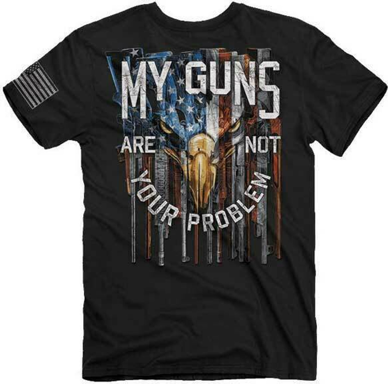 My Guns Are Not Your Problem American Flag Bald Eagle Gun Rights T ...