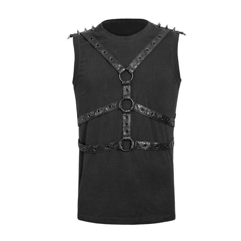 ジャケット・アウター st90's SAXONY punk vest III-Fashions Men's Brando Vintage Biker Rock Punk Clothing