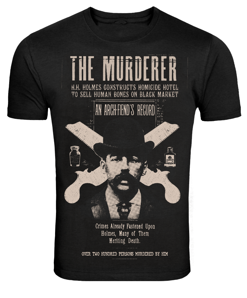 Se7en Deadly H.H Holmes Murderer Serial Killer Death Goth Punk T 
