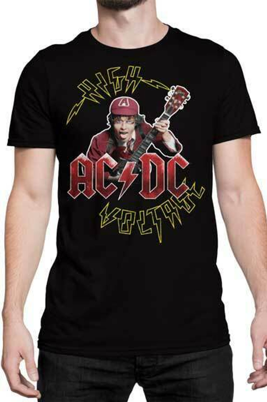 GDA Get Down Art Angus Young AC/DC High Voltage Metal Music Band T