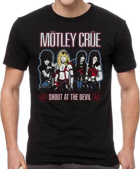 Motley Crue Shout at the Devil Heavy Metal Rock Music Band T Shirt