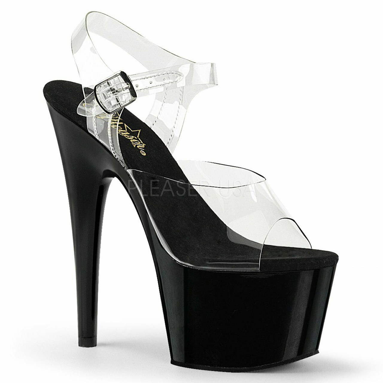 black clear platform shoes