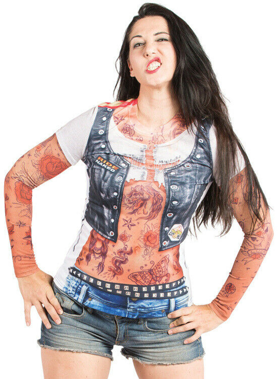 Buy Womens Lavender Fairy Tale Mesh Tattoo Shirt Online at desertcartINDIA