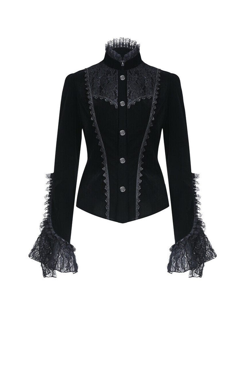 Dark In Love Elegant Velvet Lace Steampunk Victorian Gothic Blazer ...