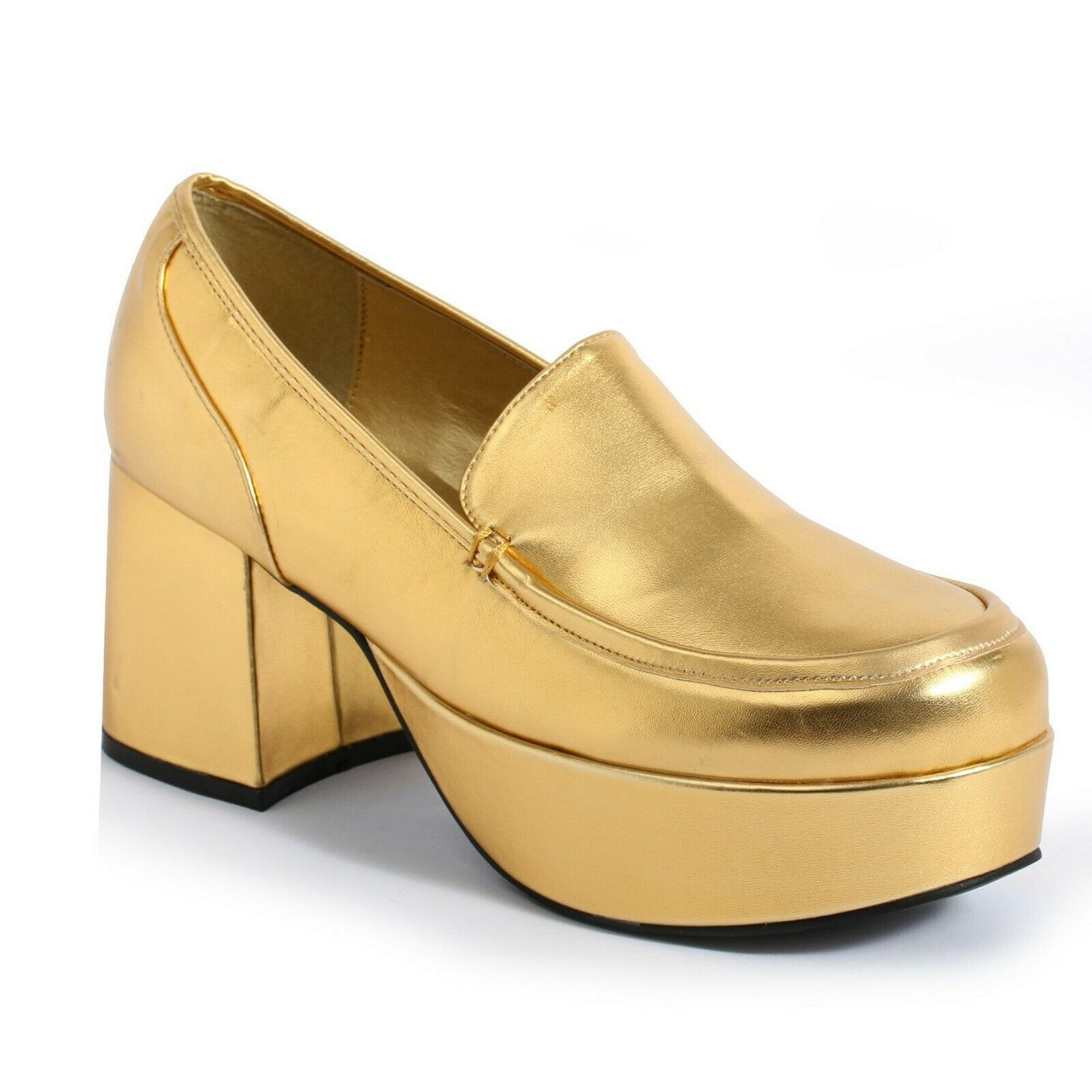 mens gold disco shoes