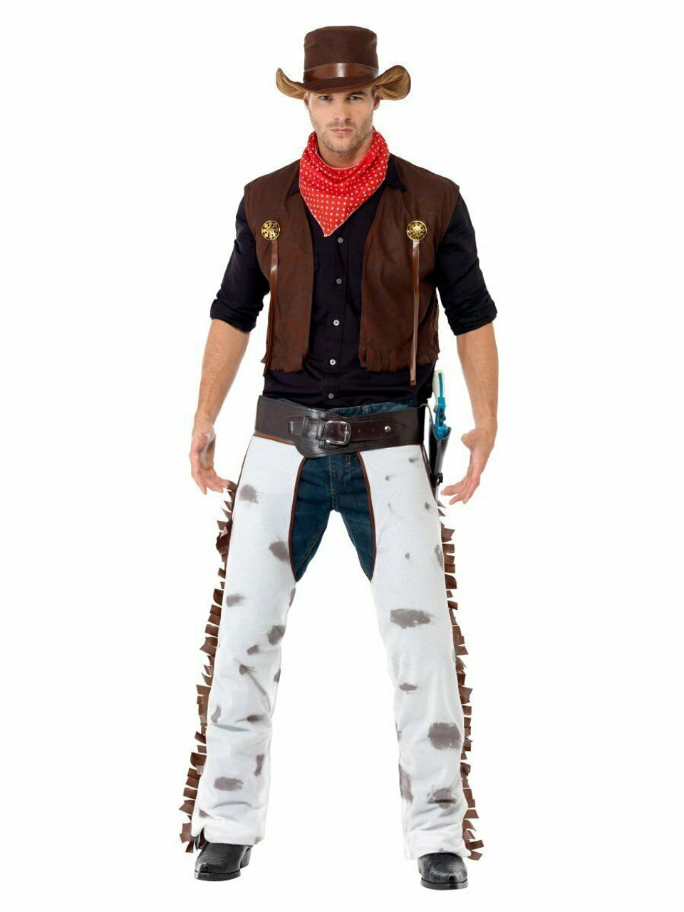 Smiffys Cowboy Sheriff Waistcoat Chaps 