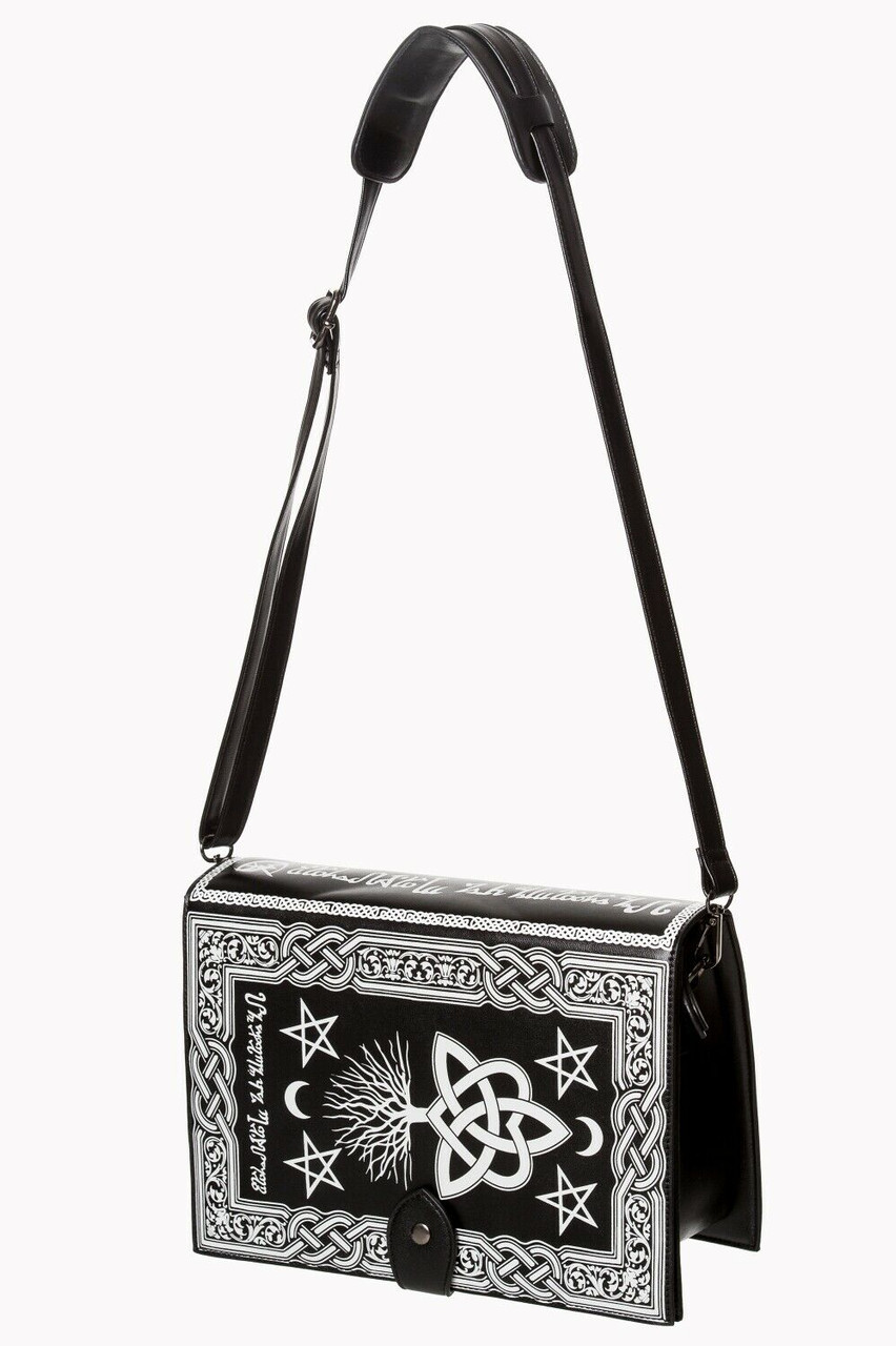 Restyle Magic Spells Black Book Raven Moon Emo Punk Gothic Handbag Purse Bag