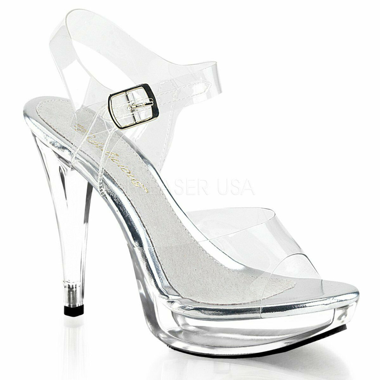 fabulicious clear heels