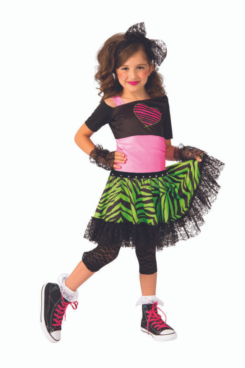 Rubies 80s Material Girl Madonna Pop Star Childrens Halloween Costume Fearless Apparel