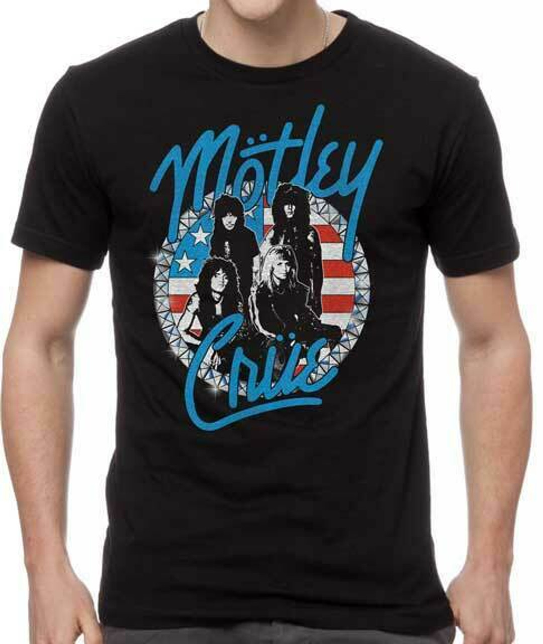 Motley Crue Vintage Girls Studs Classic Rock Heavy Metal Band T