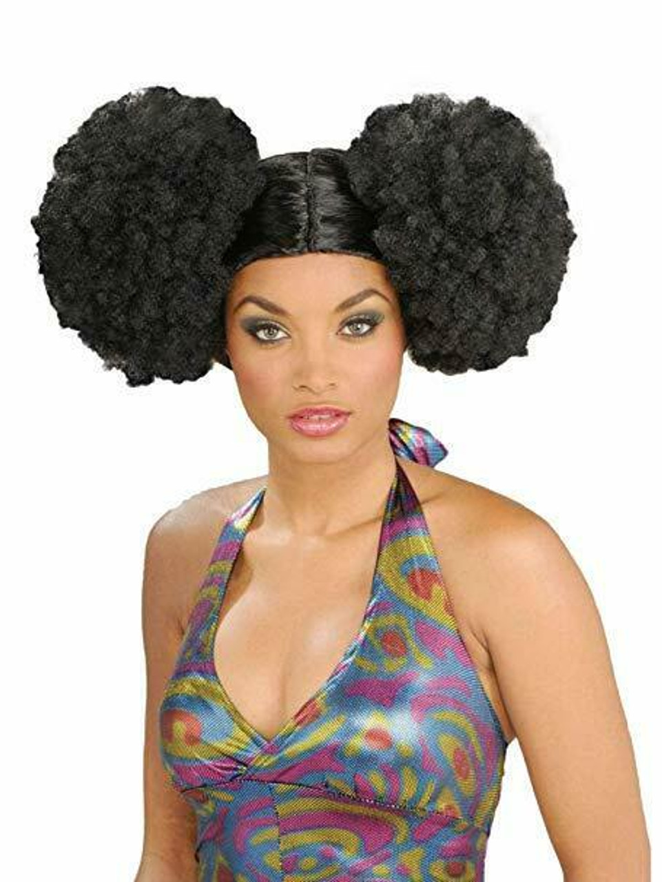 halloween costume with black wig