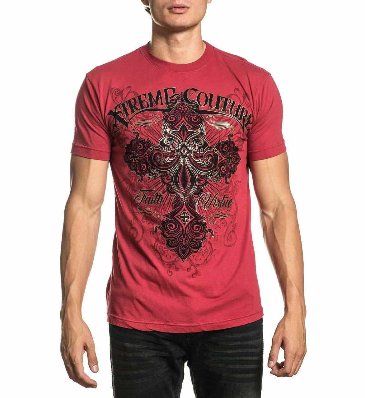 Xtreme Couture by Affliction Insignia UFC MMA Biker Tattoos Cross 