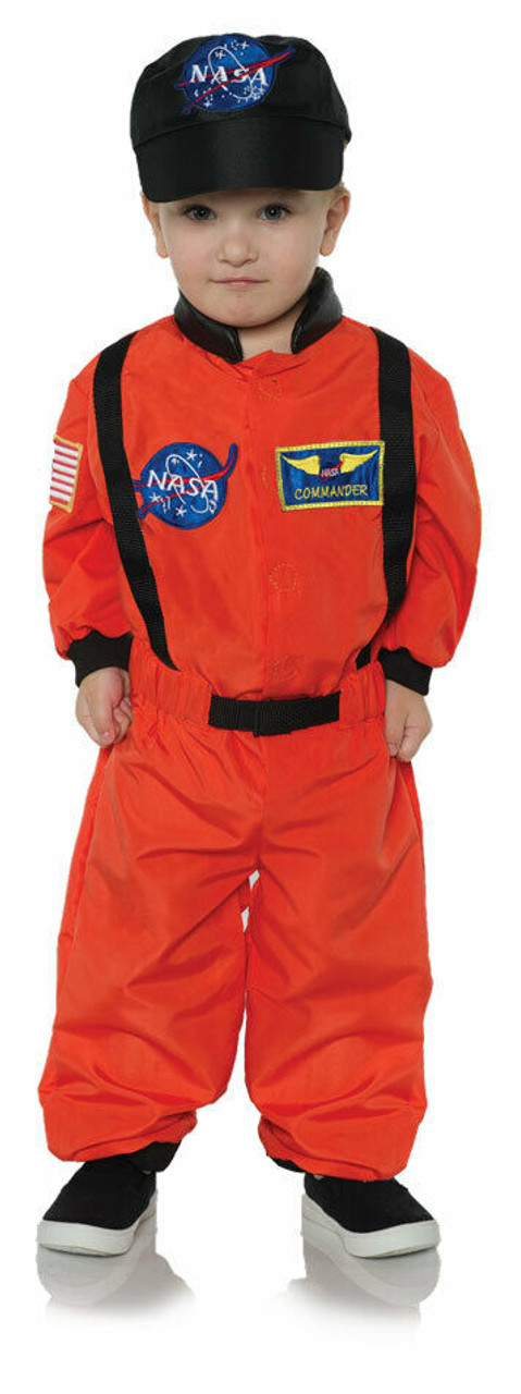 Orange Astronaut Jumpsuit Costume for Kids