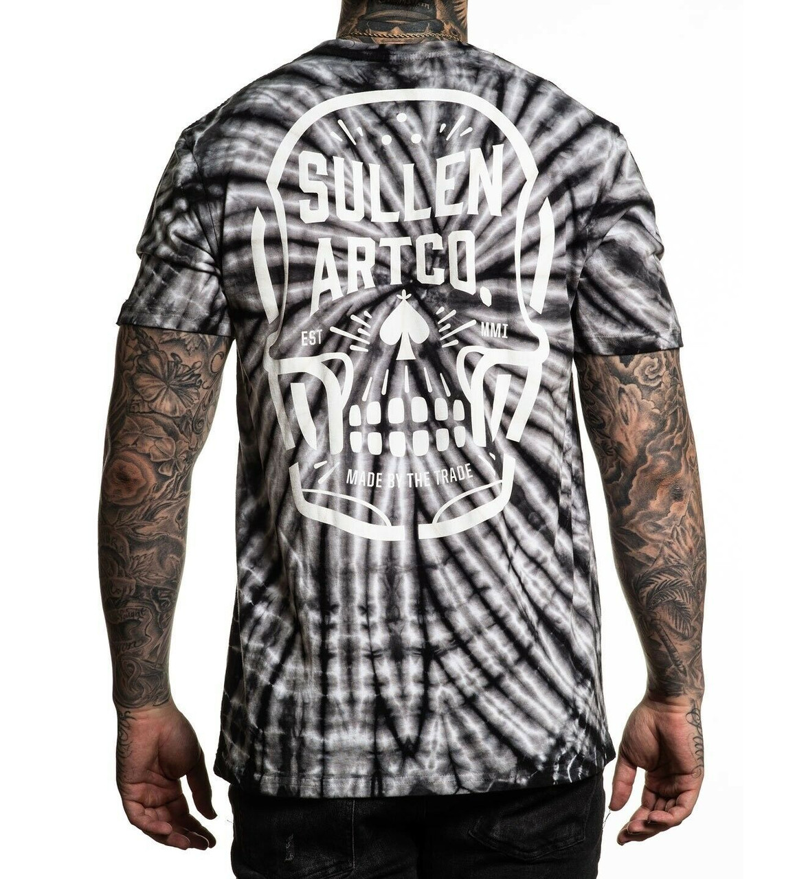 Sullen Pin Up Punk Street Bike Gothic Americana Tattoo Art Mens Tee SABER SKULL