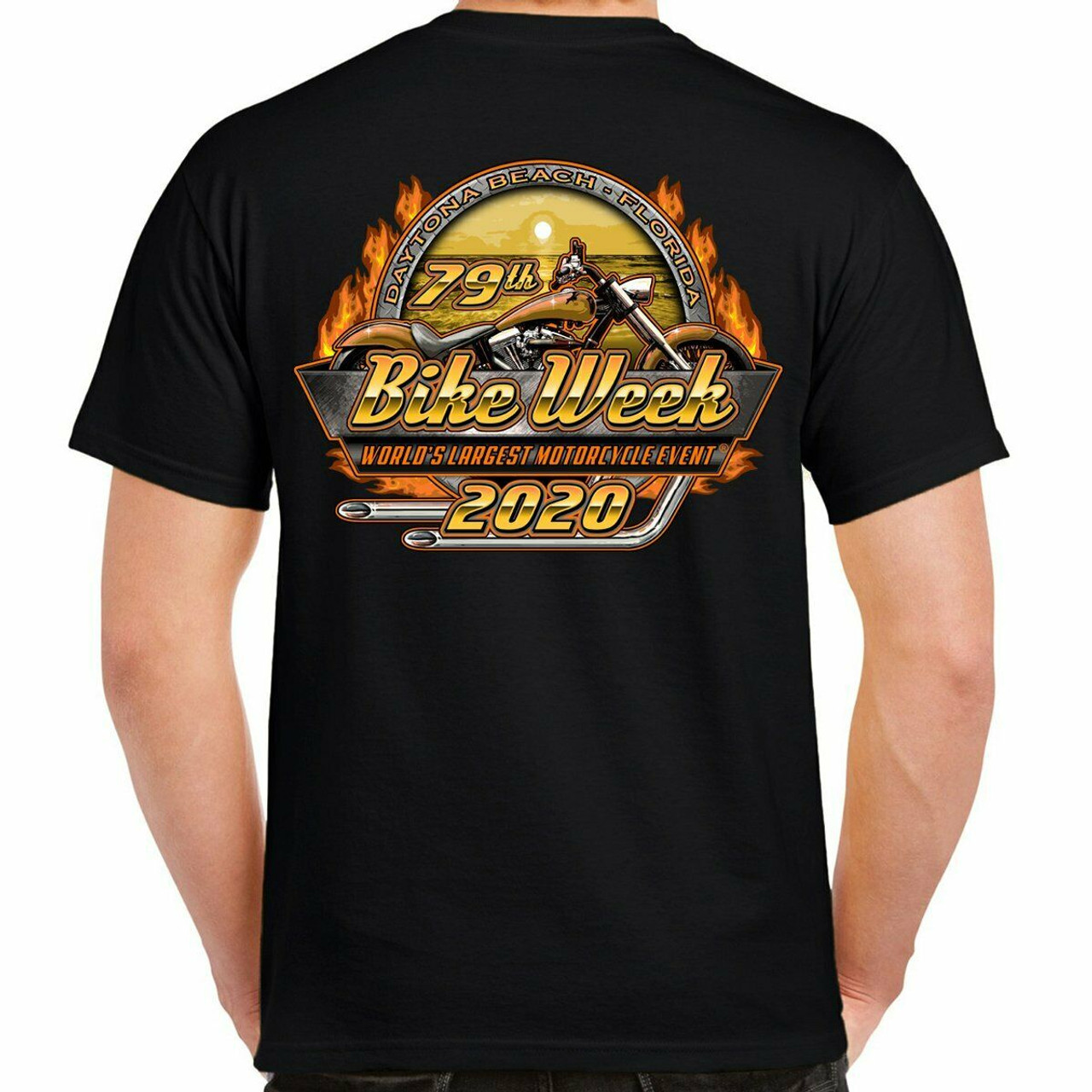 BIKE WEEK '79Tシャツ DAYTNA Bike Week Shirt Mens 2XL Daytona Beach Y2K Skull Grunge
