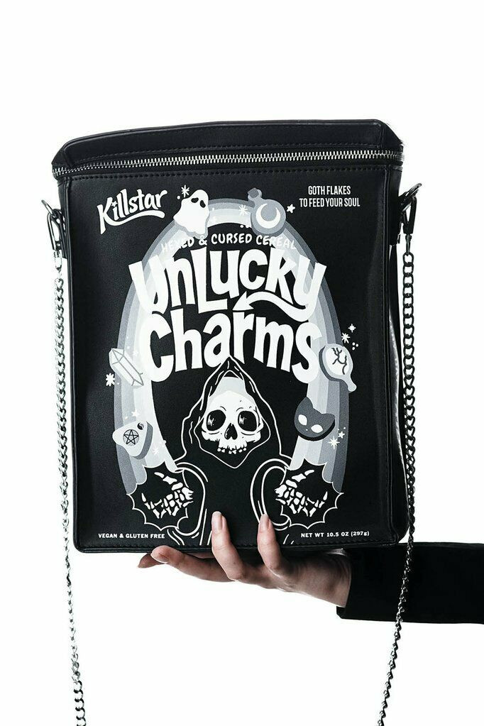 Killstar Unlucky Charms Cereal Grim Reaper Punk Gothic Backpack