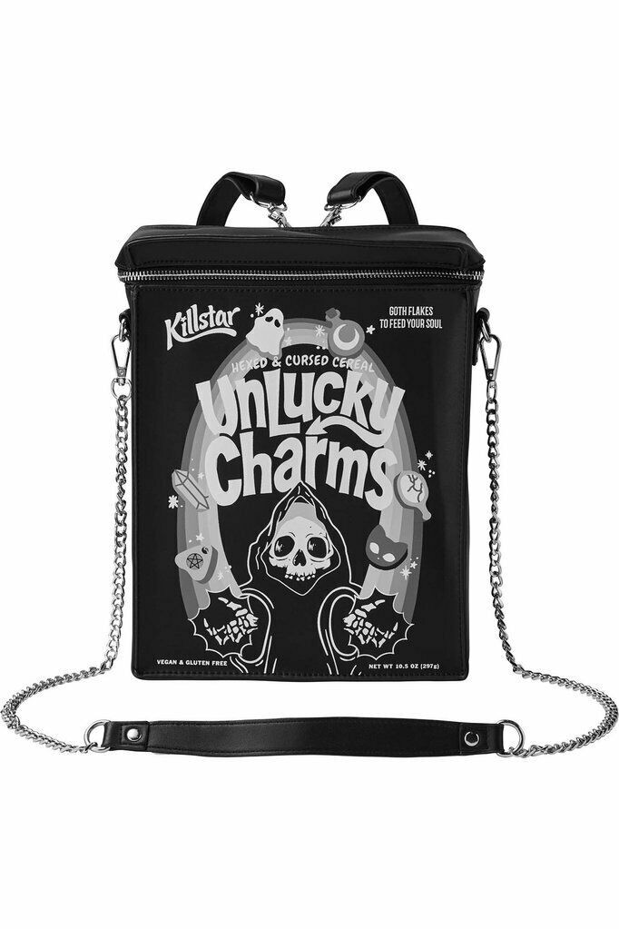 Killstar Unlucky Charms Cereal Grim Reaper Punk Gothic Backpack Purse