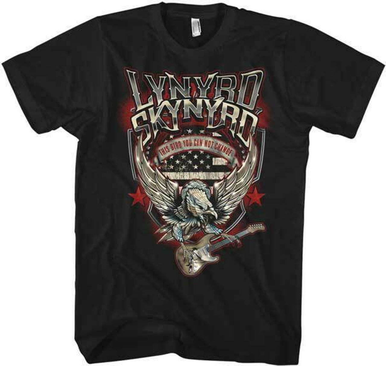 Lynyrd Skynyrd Eagle Bird with Guitar Classic Rock Music Band T