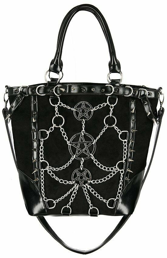 Restyle Chained Pentagram Spiked Gothic Punk Occult Wiccan  display picture 3