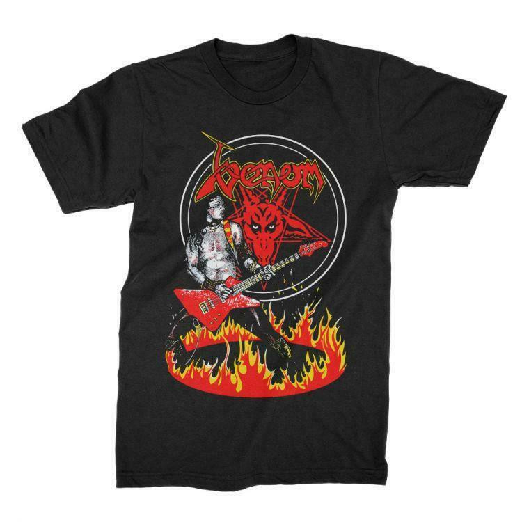 Venom Cronos In Flame Thrash Black Heavy Metal Music Band T Shirt
