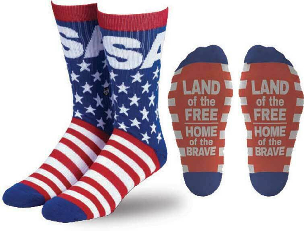 American Flag Socks with Stars and Stripes