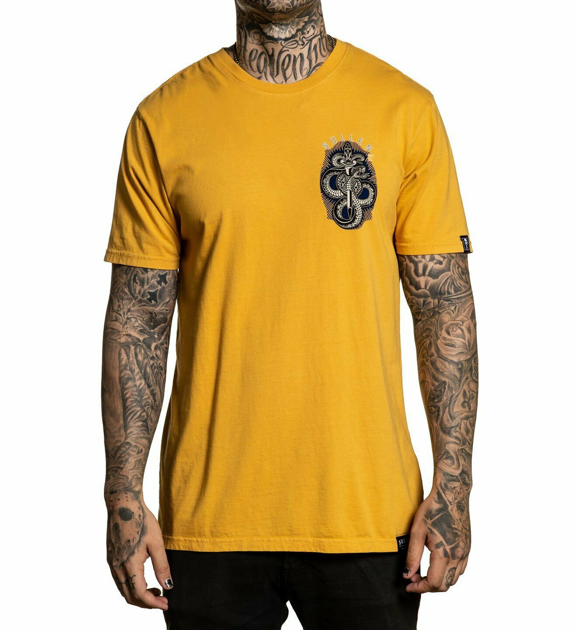 Sullen Beware Brother Greg Tattoos Artist Snake Dagger Mustard T Shirt ...