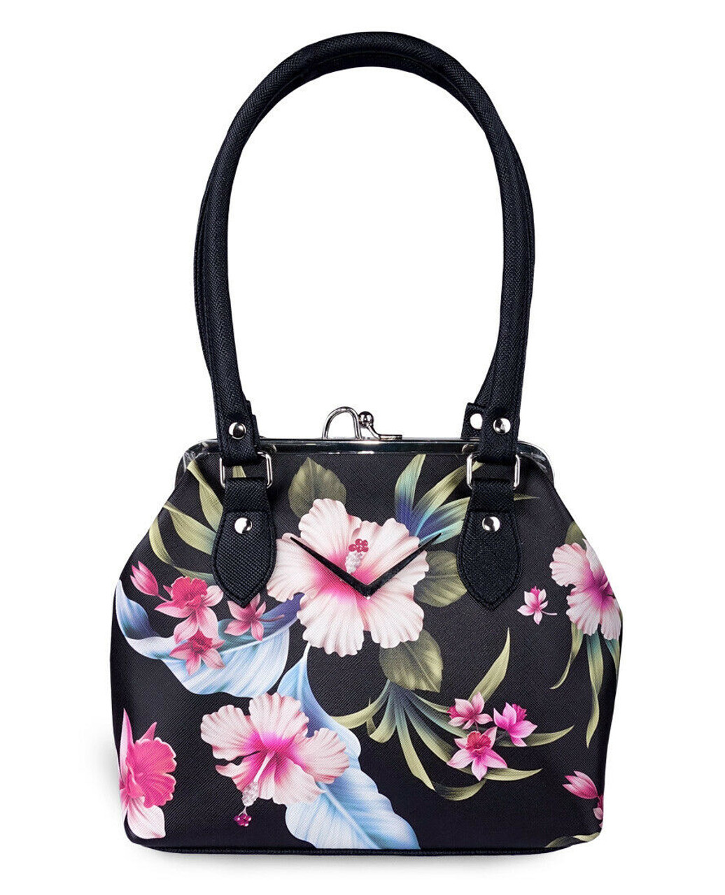 Relic Brand Floral Purse Handbag With Wooden... - Depop