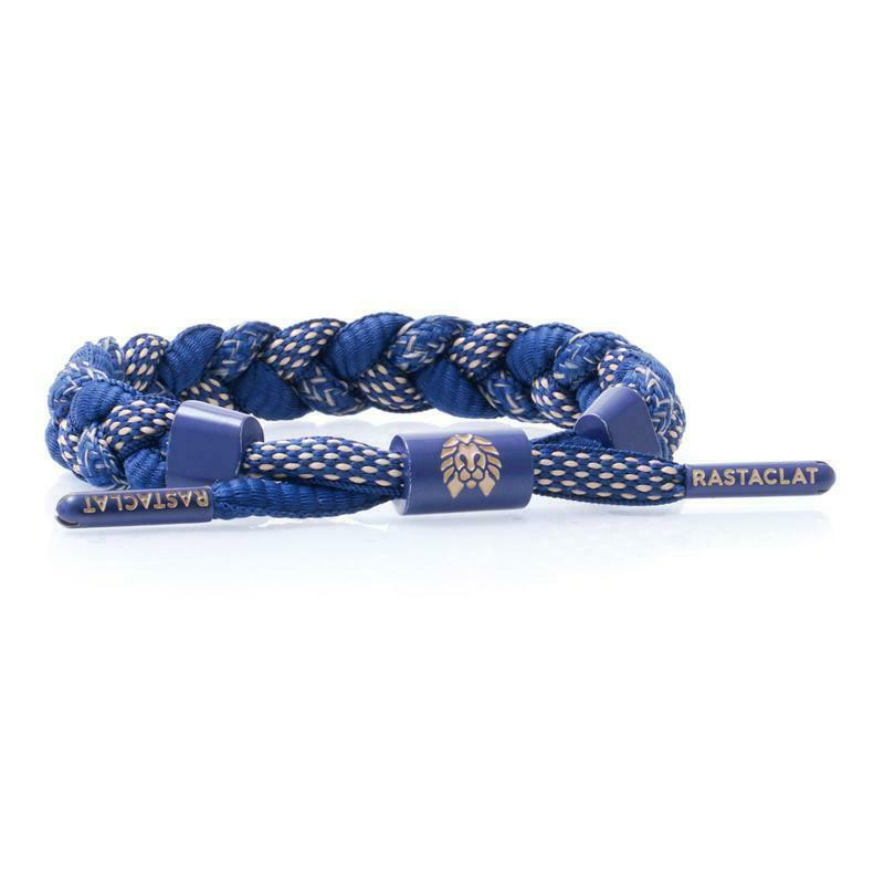 Rastaclat Friction Blue Braided Shoelace Urban Wristband Bracelet