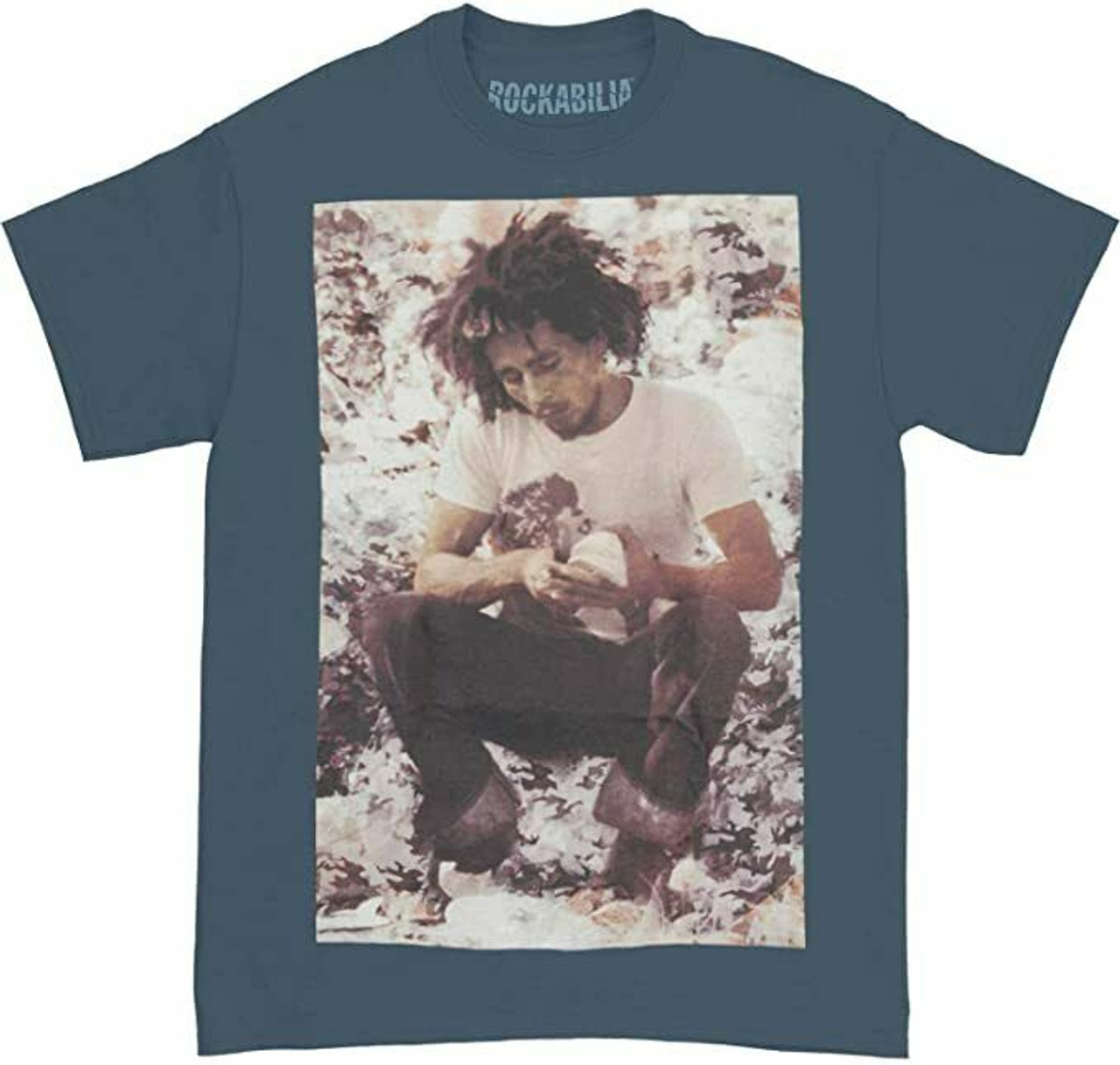 Zion Rootswear Bob Marley Sitting Camo Photograph Reggae Music T Shirt  ZRBM0270 - Fearless Apparel