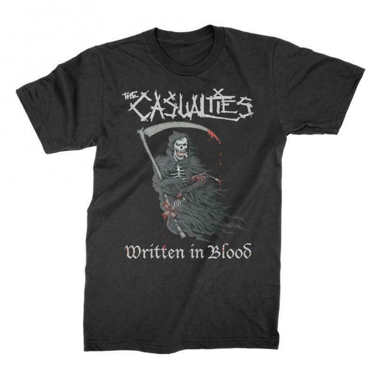 The Casualties Written in Blood Hardcore Punk Rock Music Band T Shirt  10126539