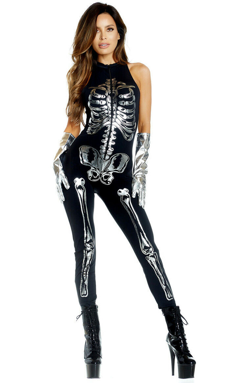 Forplay Flashy On The Inside Sexy Skeleton Adult Womens Halloween 7877